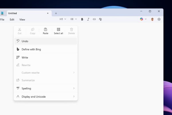 Notepad is Getting an Updated Context Menu