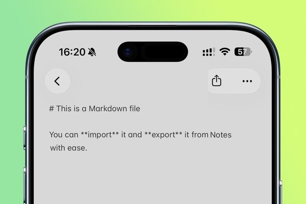 How to import and export Markdown with Apple Notes in iOS 26