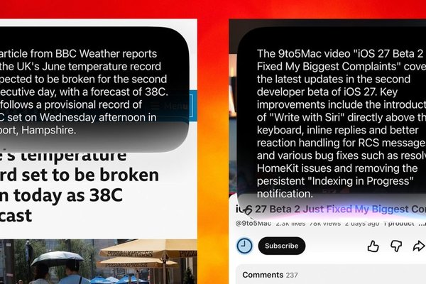 Siri will sometimes summarize webpages and videos from within Safari and YouTube apps