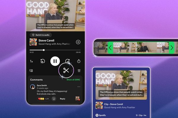 Spotify now lets users save or share podcast clips
