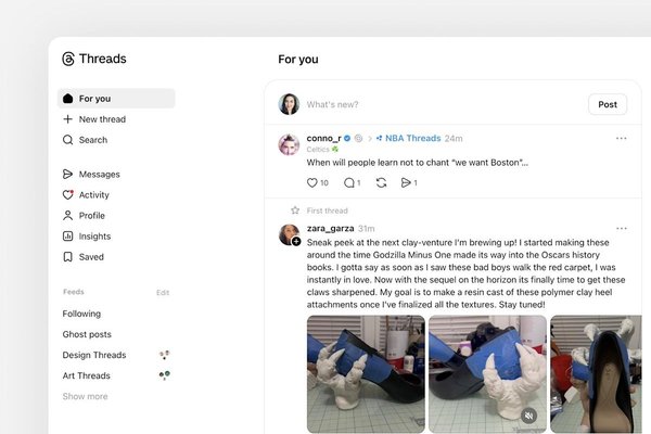 Meta is giving Threads on web a redesign that finally adds direct messages