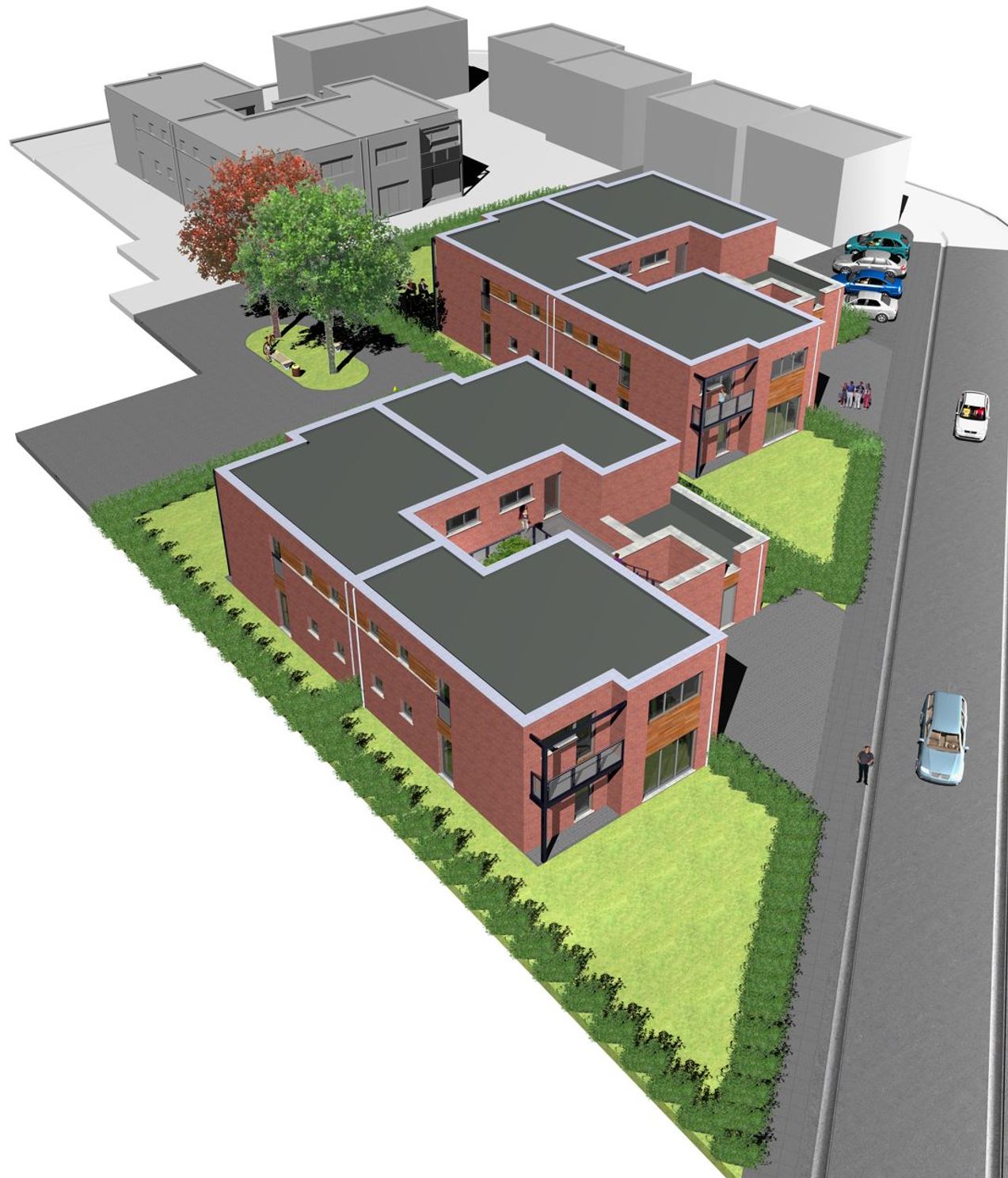 Plan des logements qui vont être construit à Jumet 