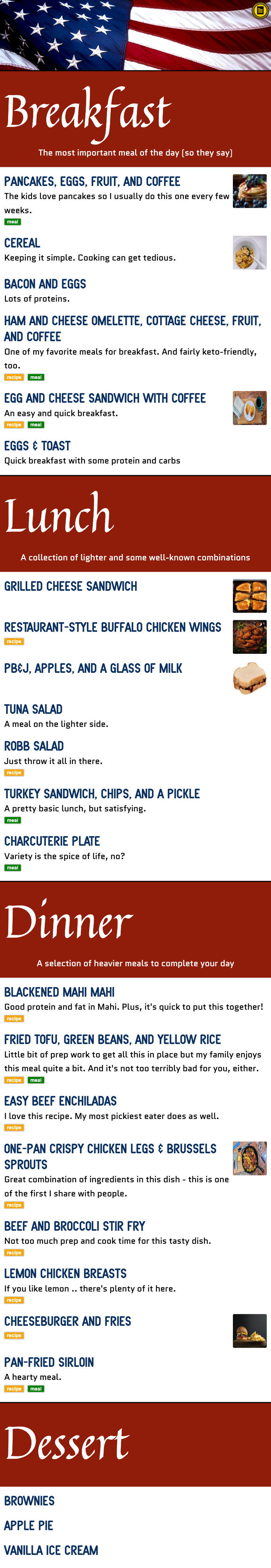 Full Menu