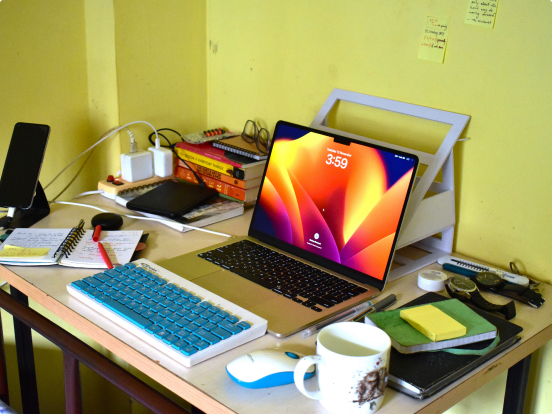 BEFORE — desk in everyday state