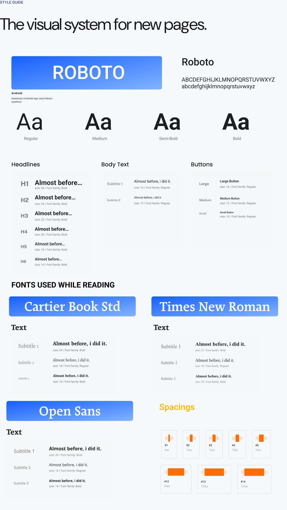 Style Guide — the visual system for new pages.