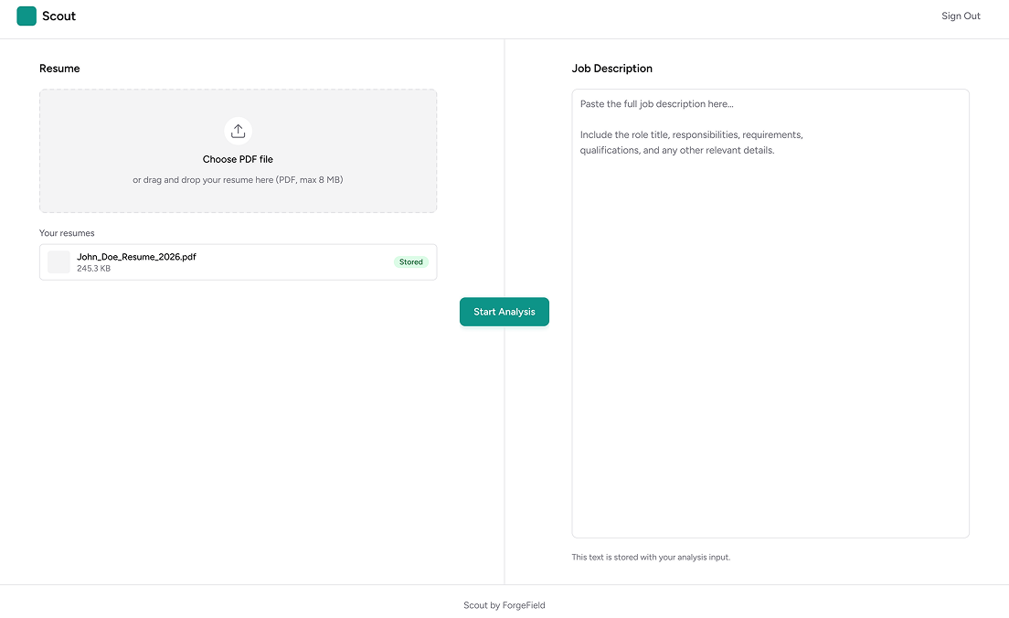 Upload + paste — Scout