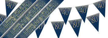 Metallic Glitter Navy Gold