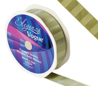Eleganza Satin Vogue 20mm x 10m Willow No.52 - Clearance