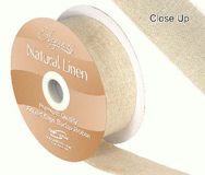 Eleganza Natural Linen Frayed Edge 32mm x 10m Natural No.02 - Ribbons