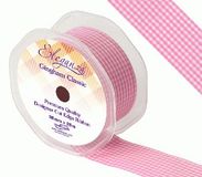 Eleganza Gingham Classic 38mm x 25m Lt. Pink No.21 - Ribbons