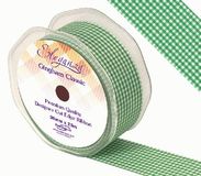 Eleganza Gingham Classic 38mm x 25m Green No.50 - Ribbons