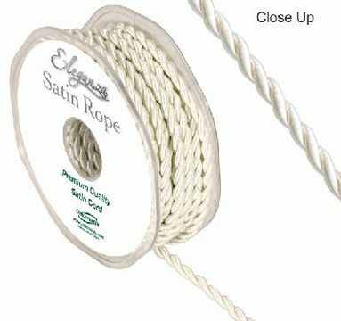 4.5mm Satin Rope Ivory - Ribbons