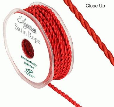 4.5mm Satin Rope Red - Ribbons