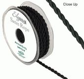 4.5mm Satin Rope Black - Ribbons