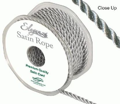 5.5mm Satin Rope Silver - Ribbons