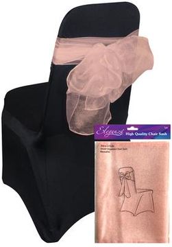 Eleganza Sheer Organza Chair Sash 3mx27cm Rose Gold No.87 - Accessories