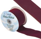 Eleganza Velvet Ribbon Wired Edge Burgundy No.17 60mm x 10m - Christmas Ribbon