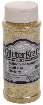 Glitter Kraft Fine Glitter 100g Bottle White Gold No.118 - Craft