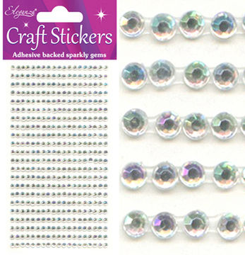 Eleganza Craft Stickers 3mm 418 gems Iridescent No.42 - Craft