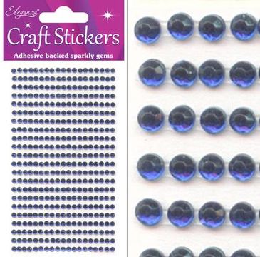 Eleganza Craft Stickers 3mm 418 gems Sapphire Blue No.72 - Craft