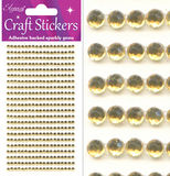 Eleganza Craft Stickers 3mm 418 gems Gold No.35 - Craft