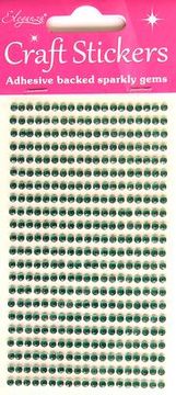 Eleganza Craft Stickers 3mm 418 gems Green No.50 - Craft