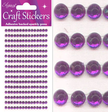 Eleganza Craft Stickers 4mm 240 gems Amethyst No.38 - Craft