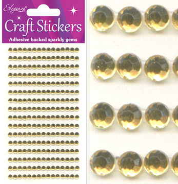 Eleganza Craft Stickers 4mm 240 gems Gold No.35 - Craft