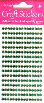 Eleganza Craft Stickers 4mm 240 gems Green No.50 - Craft