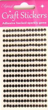 Eleganza Craft Stickers 4mm 240 gems Black No.20 - Craft