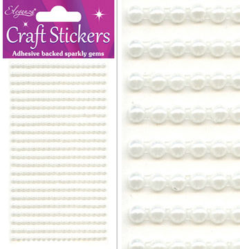 Eleganza Craft Stickers 3mm x 418 Pearls Ivory No.61 - Craft