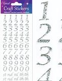 Stylised Numbers Silver - Craft