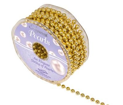 Eleganza Pearls 6mm x 10m Metallic Gold - Accessories