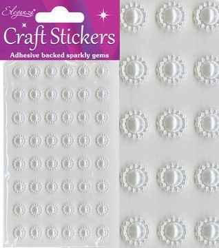Eleganza Craft Stickers Sun Pearl White No.01 - Craft