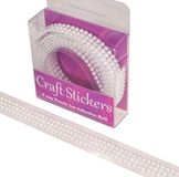 Eleganza Craft Sticker Adhesive Roll 3 row Pearl 1m White No.01 - Craft