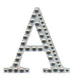 Eleganza Craft Stickers 50mm Letter A with Diamante Iridescent No.42 - Craft