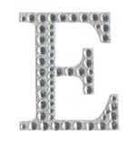 Eleganza Craft Stickers 50mm Letter E with Diamante Iridescent No.42 - Craft