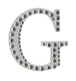 Eleganza Craft Stickers 50mm Letter G with Diamante Iridescent No.42 - Craft