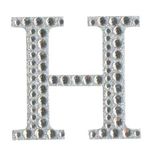 Eleganza Craft Stickers 50mm Letter H with Diamante Iridescent No.42 - Craft