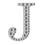 Eleganza Craft Stickers 50mm Letter J with Diamante Iridescent No.42 - Craft