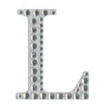 Eleganza Craft Stickers 50mm Letter L with Diamante Iridescent No.42 - Craft
