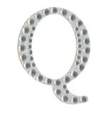 Eleganza Craft Stickers 50mm Letter Q with Diamante Iridescent No.42 - Craft