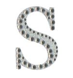 Eleganza Craft Stickers 50mm Letter S with Diamante Iridescent No.42 - Craft