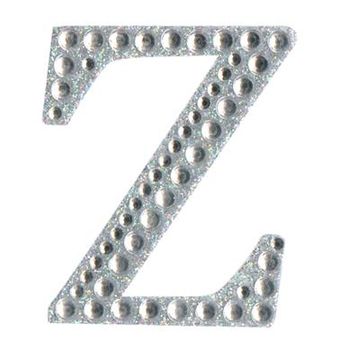 Eleganza Craft Stickers 50mm Letter Z with Diamante Iridescent No.42 - Craft