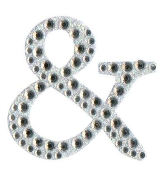 Eleganza Craft Stickers 50mm Ampersand with Diamante Iridescent No.42 - Craft