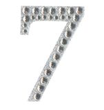 Eleganza Craft Stickers 50mm Number 7 with Diamante Iridescent No.42 - Craft