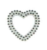 Eleganza Craft Stickers Heart Clear/Silver No.43 - Craft