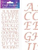 Eleganza Craft Stickers Stylised Alphabet Set Rose Gold No.87 - Craft