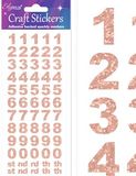 Eleganza Craft Stickers Bold Number Set Rose Gold No.87 - Craft