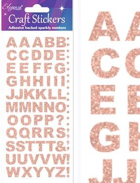 Eleganza Craft Stickers Bold Alphabet Set Rose Gold No.87 - Craft